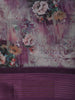 Deep Purple Floral Printed Design Chiffon Saree