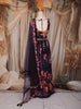 Deep Purple Floral Printed Design Crepe Bridesmaids Lehenga