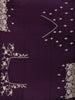 Deep Purple Floral Sequins and Thread Embroidered Satin Saree