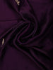 Deep Purple Floral Sequins and Thread Embroidered Satin Saree