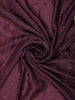 Deep Purple Floral Sequins and Zardozi Embroidered Design Satin Designer Saree with Scalloped Border