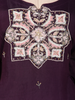 Deep Purple Floral Thread Embroidered Design Cotton Straight Cut Salwar Suit