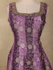 Deep Purple Floral Woven  Banarasi Silk Palazzo Suit with Sheer Dupatta