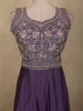 Deep Purple Floral Zari Embroidered Design Georgette Gown with Dupatta