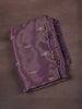 Deep Purple Floral Zari Embroidered Design Tissue Unstitched Salwar Material with Dupatta