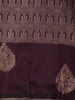 Deep Purple Floral Zari Woven Design Art Silk Saree