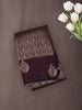 Deep Purple Floral Zari Woven Design Art Silk Saree