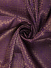 Deep Purple Geometric Zari Woven Design Semi Tussar Saree with Contrast Zari Border