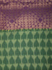 Deep Purple Geometric Zari Woven Design Semi Tussar Saree with Contrast Zari Border