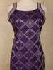 Deep Purple Geometric Zari Woven Design Silk Straight Cut Salwar Suit