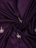 Deep Purple Sequins and Beads Embroidered Design Space Silk Party Wear Saree