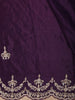 Deep Purple Sequins and Beads Embroidered Design Space Silk Party Wear Saree