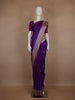 Deep Purple Solid Design Tissue Saree - Diadem