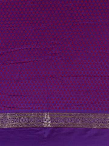 Deep Purple Solid Design Tissue Saree - Diadem