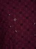 Maroon Thread Embroidered Sequin Work Cotton Kurta For Men