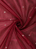 Deep Raspberry Pink Butta Zari Woven Design Tissue Saree with Designer Lace Border
