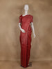 Deep Red Floral Woven Pure Kanchipuram Silk Saree