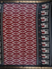 Deep Red Leaf Printed Chiffon Saree - Diadem