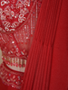 Deep Red Solid Design Satin Ready To Wear Saree with Designer Blouse