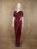 Deep Red Stone Embellished Design Space Silk Party Wear Saree