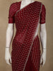 Deep Red Stone Embellished Design Space Silk Party Wear Saree