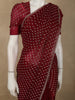 Deep Red Stone Embellished Design Space Silk Party Wear Saree