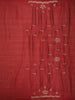 Deep Regal Crimson Red Stone Embellished Design Organza Saree