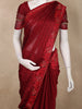 Deep Regal Crimson Red Stone Embellished Design Organza Saree
