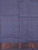 Deep Rose Pink Floral Butta Zari Woven Design Tussar Saree with Contrast Zari Border