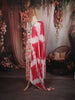 Deep Rose Pink Floral Printed and Mirror Embroidered Design Cotton Straight Cut Salwar Suit with Matching Dupatta