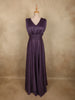 Deep Royal Aubergine Purple Shimmer Embellished Design Party Wear Gown