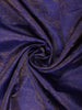 Deep Royal Blue Floral Zari Woven Design Pure Kanchipuram Silk Saree with Matching Zari Border