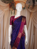 Deep Royal Blue Stripes Design Soft Silk Fancy Wear Saree with Contrast Border