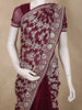 Deep Royal Maroon Sequins Embroidered Design Tussar Designer Saree