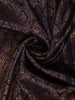 Deep Royal Navy Blue Floral Brocade Zari Woven Design Pure Kanchipuram Silk Saree with Zari Border