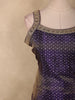 Deep Royal Purple Butta Zari Woven Design Banarasi Silk Palazzo Suit with Dupatta