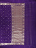 Deep Royal Purple Butta Zari Woven Design Pure Banarasi Saree