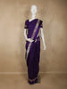 Deep Royal Purple Butta Zari Woven Design Pure Banarasi Saree