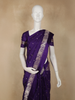 Deep Royal Purple Butta Zari Woven Design Pure Banarasi Saree
