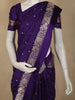 Deep Royal Purple Butta Zari Woven Design Pure Banarasi Saree