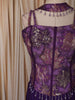 Deep Royal Purple Floral Zari Embroidered Design Semi Silk Mermaid Lehenga with Choker Dupatta