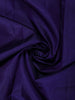 Deep Royal Purple Solid Woven Design Pure Kanchipuram Silk Saree with Contrast Zari Border