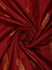 Deep Ruby Red Floral Butta Zari Woven Design Pure Kanchipuram Silk Saree with Zari Border