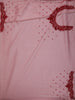 Deep Ruby Red Floral Sequins and Beads Embroidered Design Net Designer Saree with Scalloped Border