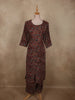 Deep Rust Maroon Floral Printed Design Cotton Palazzo Suit