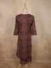 Deep Rust Maroon Floral Printed Design Cotton Palazzo Suit