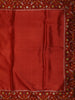 Deep Rust Red Stone Embellished Design Pure Tussar Saree with Floral Sequins Border