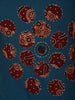 Deep Teal Blue Circular Appliqué Motif Design Cotton Palazzo Suit