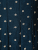 Deep Teal Blue Dotted and Floral Embroidered Design Georgette Gown with Dupatta