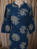 Deep Teal Blue Floral Motif Printed Design Cotton Straight Cut Salwar Suit with Matching Dupatta